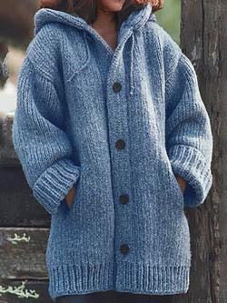 Cardigan Sudadera con Capucha de Largo Medio - Image 5