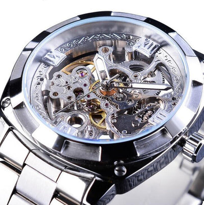 Reloj Mecánico Automático Dorado para Hombre - Elegancia y Durabilidad - Image 8
