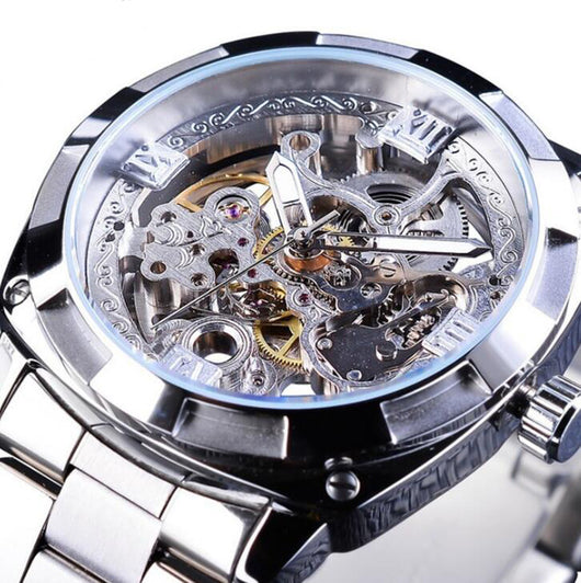 Reloj Mecánico Automático Dorado para Hombre - Elegancia y Durabilidad - Image 8