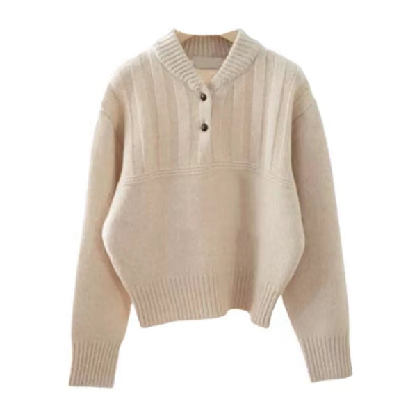 Suéter de Cuello Solapa para Invierno - Abrigo Cálido y Elegante para Mujer - Image 5