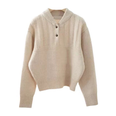 Suéter de Cuello Solapa para Invierno - Abrigo Cálido y Elegante para Mujer - Image 5