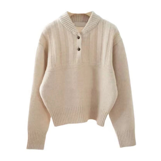 Suéter de Cuello Solapa para Invierno - Abrigo Cálido y Elegante para Mujer - Image 5