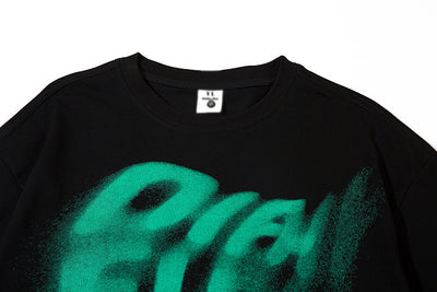 Camiseta Manga Corta Estampado Onda de Letras para Hombre - Image 11