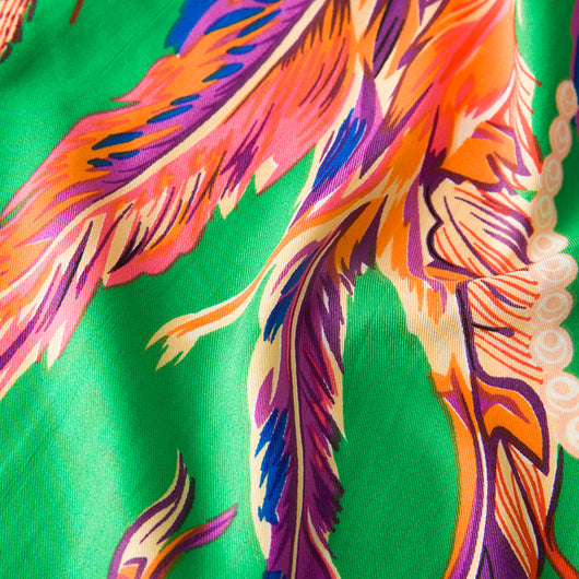 Pañuelo de Seda Sintética con Diseño de Plumas Indígenas para Mujer - Image 30