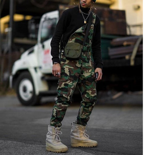 Pantalones con Tirantes de Camuflaje para Hombre - Image 3