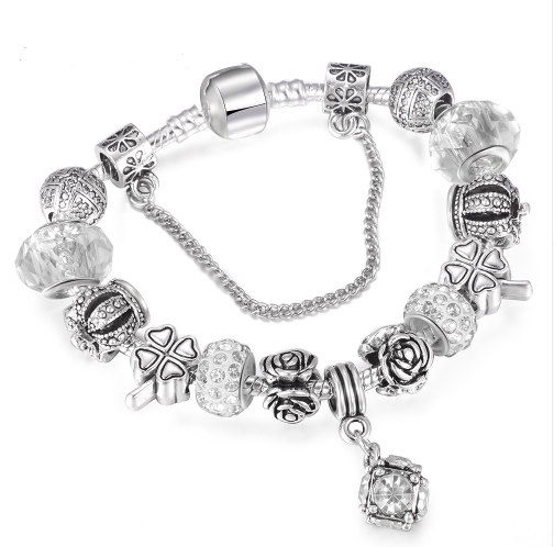 Pulsera de Cristal DIY Ajustable - Abalorios Europeos para Personalizar - Image 5