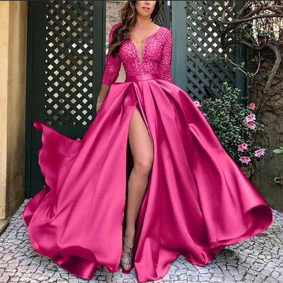 Vestido Largo Elegante con Estampado Brillante - Image 6
