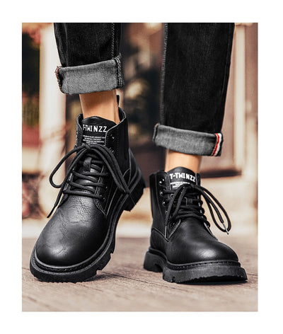Botas Martin de Cuero para Hombre - Estilo Retro Versátil - Image 18