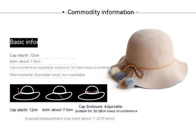Gorro Lana Pescador Coreano con Pomón de Piel - Sombrero Cuenca Elegante para Mujer - Image 12