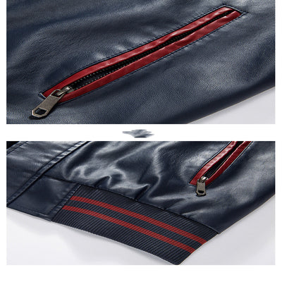 Chaqueta de Cuero PU Acolchada para Motociclista - Estilo Béisbol Hombre - Image 4