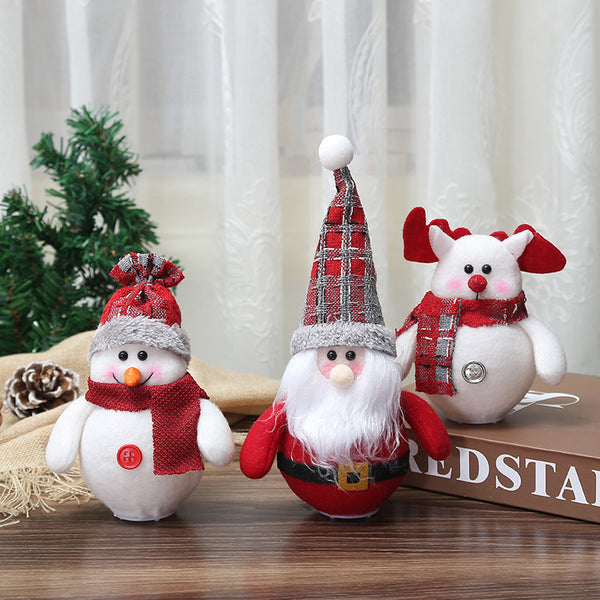 Adornos Navideños LED - Santa, Muñeco de Nieve, Reno y Gnomos Luminosos