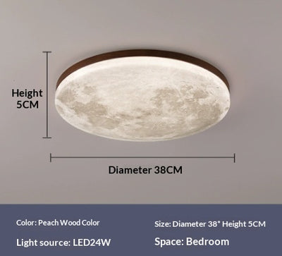 Lámpara LED de Techo Nórdica Moon - Luz Cálida para Dormitorio y Espacios Acogedores - Image 13