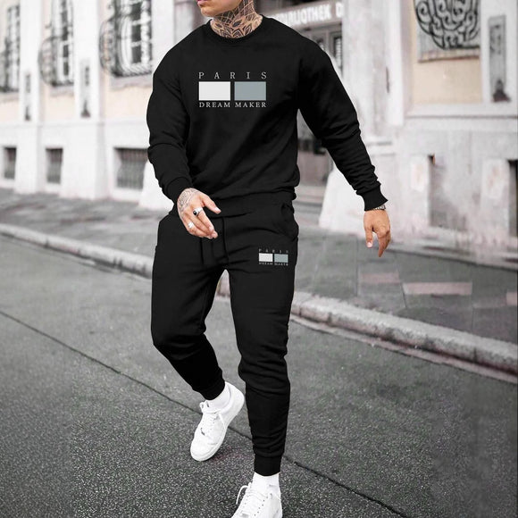 Suéter Cuello Redondo Casual Deportivo Hombre Talla Europea