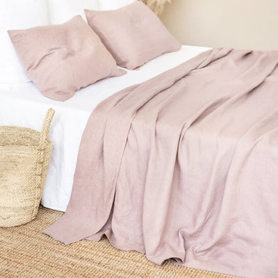 Sábanas de Lino Estilo Nórdico en Colores Sólidos para Cama Individual y Doble - Image 12
