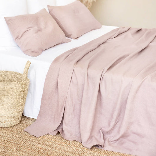 Sábanas de Lino Estilo Nórdico en Colores Sólidos para Cama Individual y Doble - Image 12