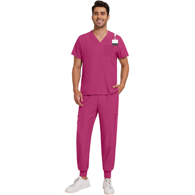Uniforme de Trabajo Cuello V Ligero y Transpirable para Hombre - Image 7