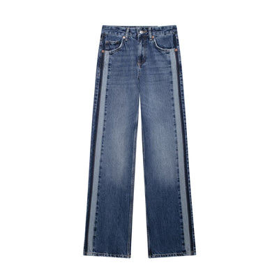 Pantalón Vaquero Cintura Media Pierna Recta Ancho - Image 5