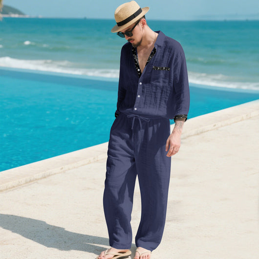 Conjunto de Lino para Hombre: Camisa y Pantalón - Image 31