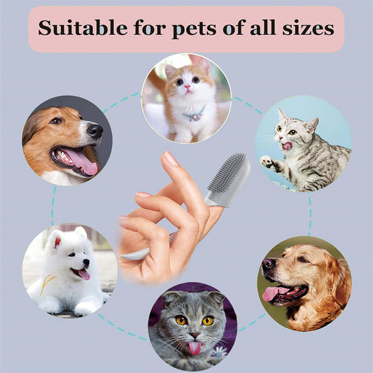 Cepillo de Dientes para Mascotas - Dedo Silicona Limpieza Oral Perros y Gatos - Image 2