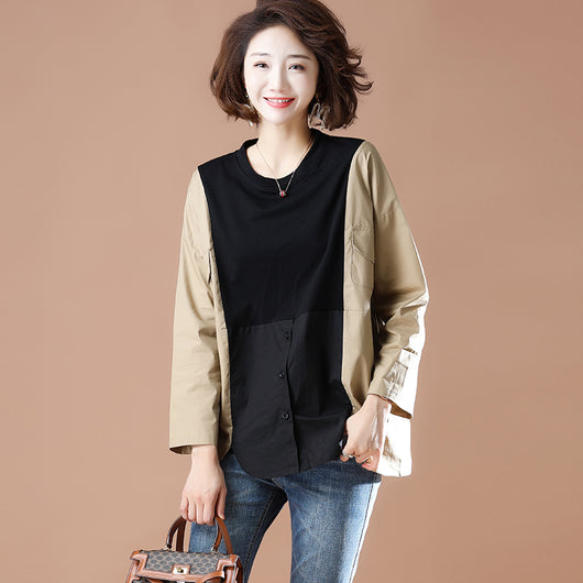 Camisa Vaquera Oversize con Costuras Contrastantes - Image 10