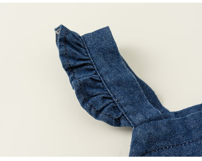Conjunto Infantil Primavera: Blusa Denim y Falda Manga Larga - Image 14