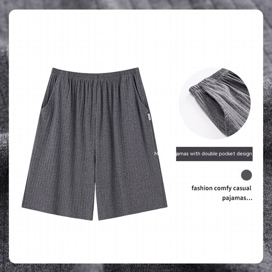 Pantalones Pijama Modal Hombre Verano Algodón Sueltos Casuales - Image 9