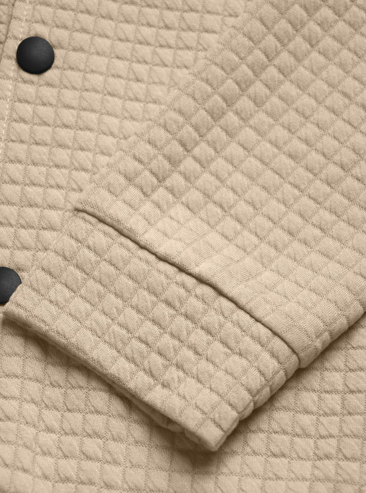 Camisa Tejida Suelta a Cuadros Jacquard para Hombre - Estilo Casual y Profesional - Image 12