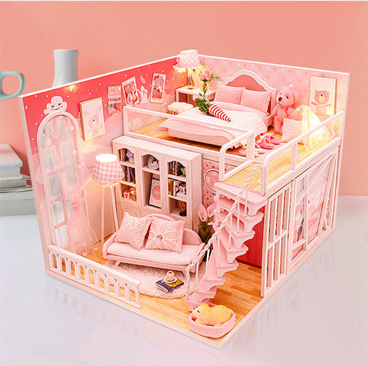 Casita de Felicidad Estable - Casa de Muñecas Miniatura Armada a Mano en Madera - Image 5