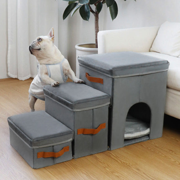 Escaleras Plegables para Mascotas - Gradas Portátiles para Perros y Gatos