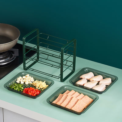 Bandeja de Almacenamiento y Preparación de Lujo con Arte de Hierro - Image 11