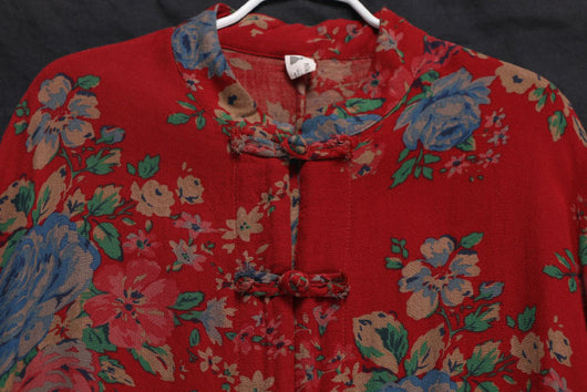 Camisa Retro Étnica con Cuello Mao y Estampado Floral - Image 16