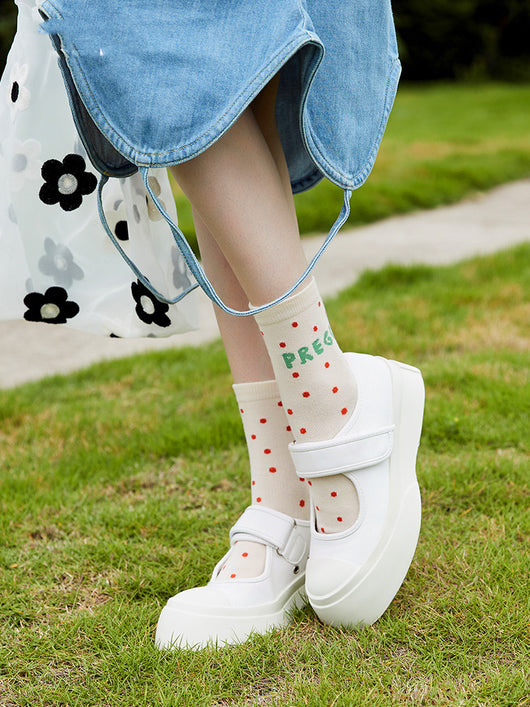 Calcetines de Algodón Estampado Fresa - Estilo Trendy - Image 8
