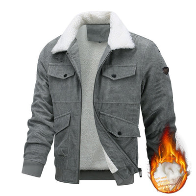 Chaqueta de Polar con Solapa Acolchada para Hombre - Abrigo Grueso y Cálido - Image 5