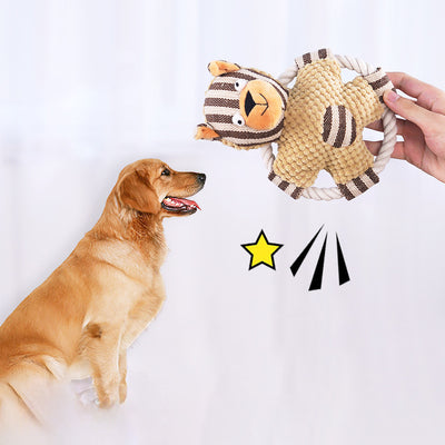Juguete de Cuerda para Perros con Sonido y Limpiador Dental - Image 7