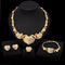 Conjunto de Joyería en Aleación de Zinc: Collar, Aretes, Pulsera y Anillo