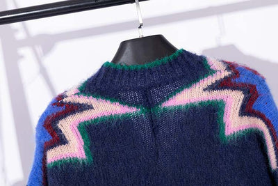 Cardigan Tejido Bicolor de Manga Larga - Estilo Relajado - Image 21