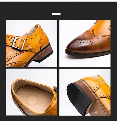 Zapatos de Cuero para Hombre con Bloques de Color - Tendencia Moderna - Image 22