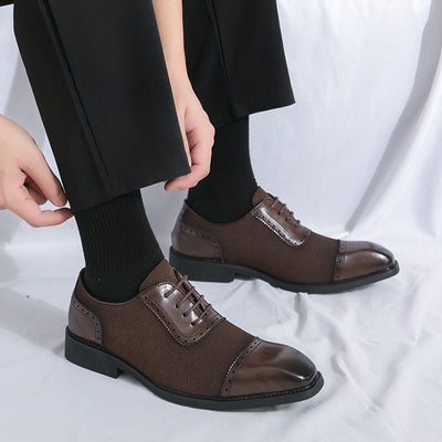 Zapatos de Negocios Cuero Premium con Suela Elevada y Punta Redonda - Image 3