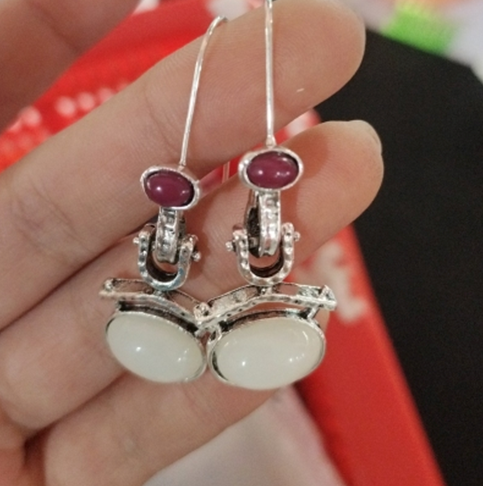 Aretes de Calcedonia y Amatista - Image 8