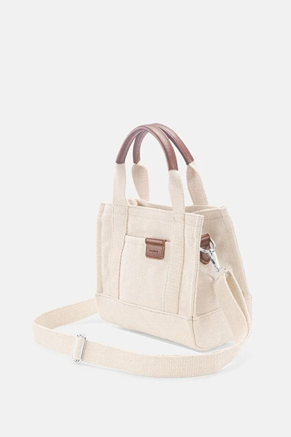 Bolsa Tote de Lona Crema para Mujer