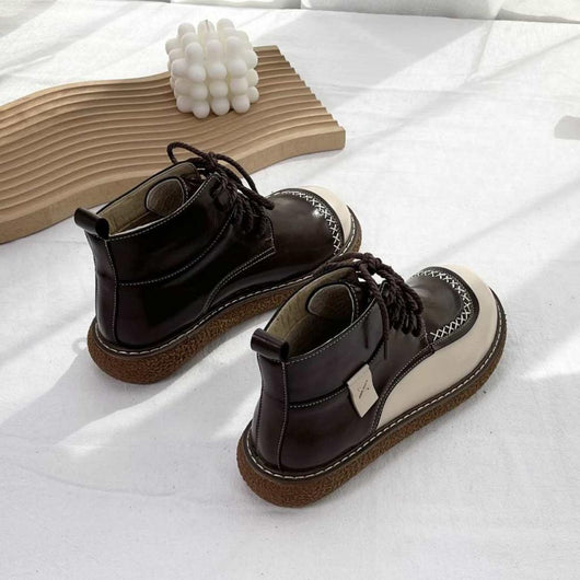 Botas Martin Retro de Encaje para Mujer - Suela Gruesa Otoño Invierno - Image 11