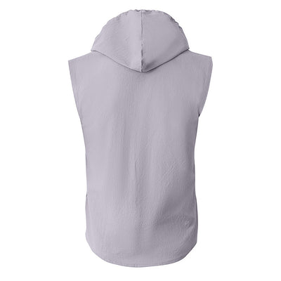 Camisa sin Mangas de Lino con Capucha para Hombre - Image 23