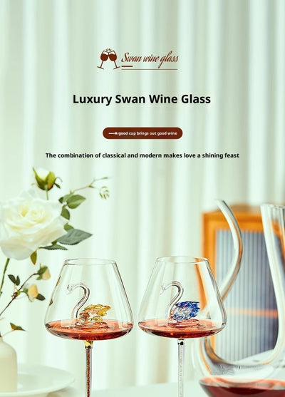Copa de Vino Tinto Cisne Transparente Estilo Minimalista - Image 21