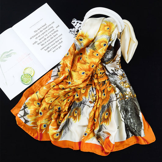 Pañuelo de Seda Estampado Ultraligero para Mujer - Protección Solar y Transpirable - Image 14