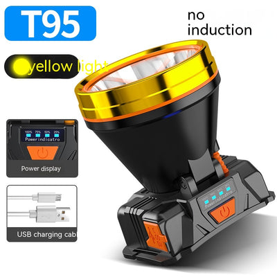 Lámpara Frontal LED de Alta Potencia con Sensor Remoto - Impermeable para Pesca y Camping - Image 9