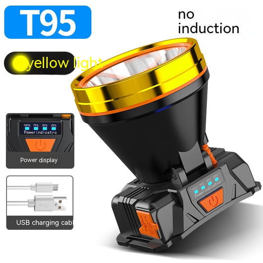 Lámpara Frontal LED de Alta Potencia con Sensor Remoto - Impermeable para Pesca y Camping - Image 9