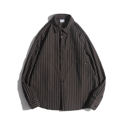 Camisa Universitaria Retro Otoño Manga Larga Oversized - Image 13