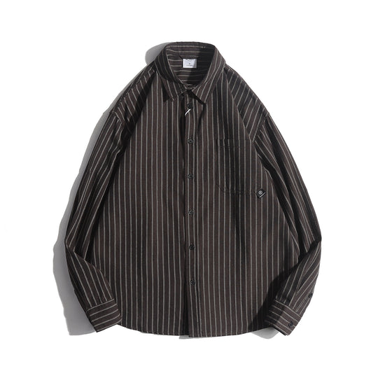 Camisa Universitaria Retro Otoño Manga Larga Oversized - Image 13
