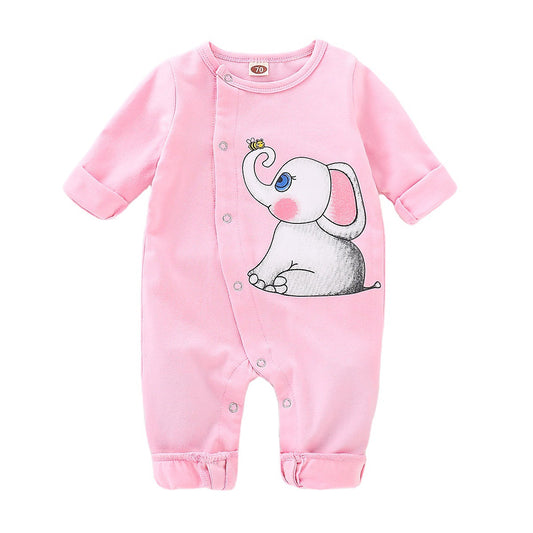 Pijama Enterizo Manga Larga Estampado Elefante para Bebé Niña - Image 2