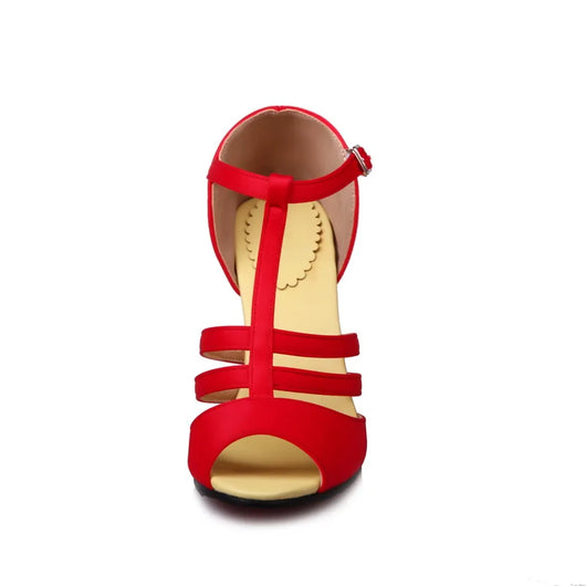 Sandalias Romanas Talla Grande con Tacón Alto y Cortes Laterales - Image 24
